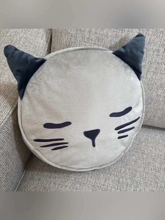 IKEA Other - IKEA Gray and Black Cat Face Pillow cushion for bed or sofa new discontinued